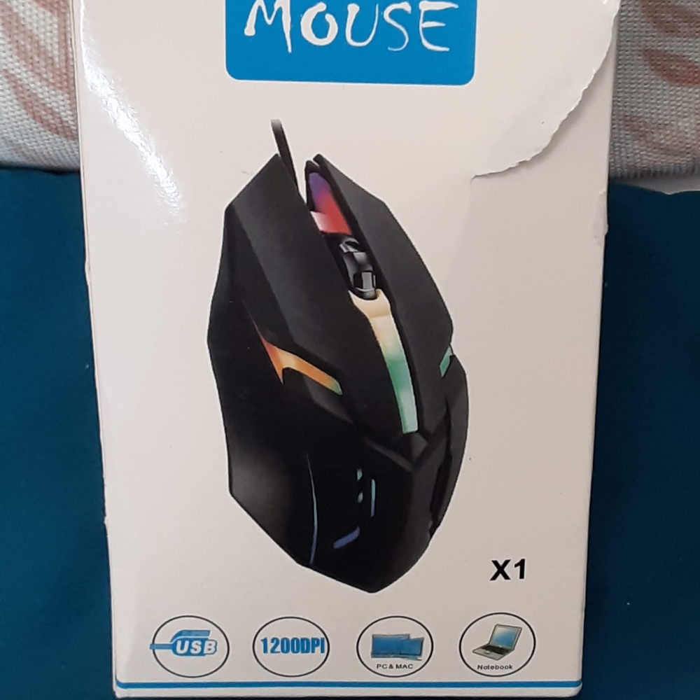 Black Gaming Mouse with RGB Lighting
